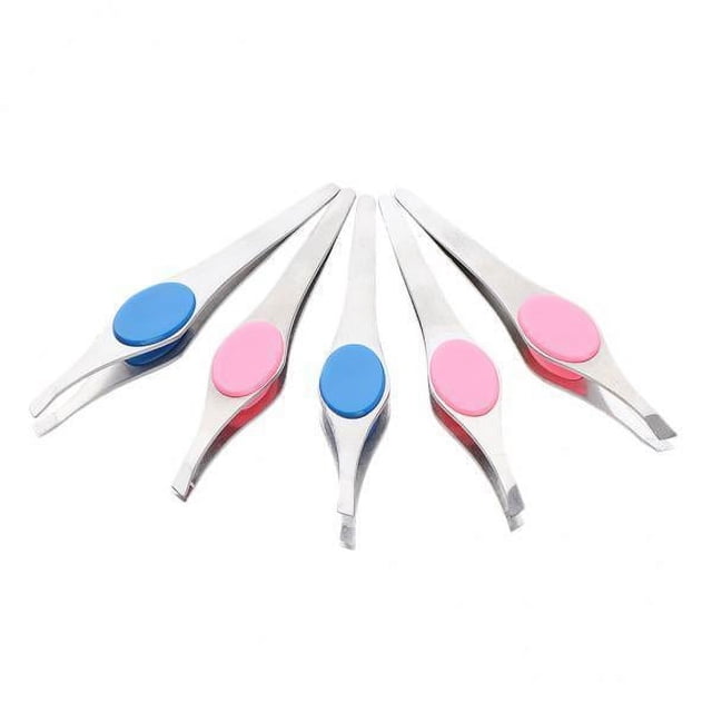 Pinzas Planas Inclinadas De Acero Inoxidable 3x5x Para Depilación Facial Con Forma De Cejas 02