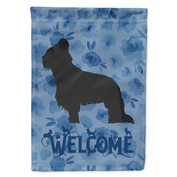 Briard Welcome Flag Canvas House Size