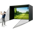 thumbnail image 5 of RDYMONKEY Golf Simulator Enclosure Kit with Upgraded HD Impact Screen - Complete Home Indoor Golf Setup, Tool-Free Assembly, Safety Nets & Padding for Garage or Basement, 5 of 14