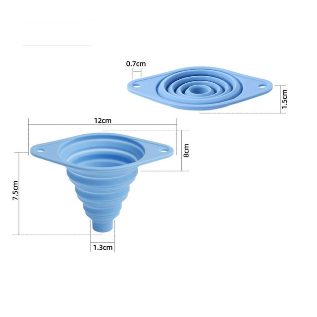 Leodye Kitchen Funnel Set 1 Pack,Funnels for Kitchen Use Filling Bottles,Silicone Funnel Collapsible,Small Funnels for Filling Small Bottles