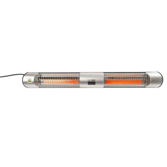 100 sq ft. 1500 BTU Electric Patio Graphite Heater, Silver