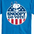 thumbnail image 2 of Peanuts - Snoopy Go Vote - Men's Short Sleeve Graphic T-Shirt, 2 of 6