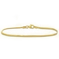 thumbnail image 1 of Miabella 2mm Yellow Plated Sterling Silver Herringbone Chain Bracelet, 1 of 1