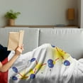 thumbnail image 3 of Educational Soft Flannel Fleece Throw Blanket, Fusion Proton Neutron Chain Hydrogen Cosmic Energy Molecule Atom Print, Cozy Plush for Indoor and Outdoor Use, 70" x 90", Blue Red Yellow, by Ambesonne, 3 of 5