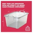 thumbnail image 4 of YfulYde 55 Qt Lidded Containers Stackable Storage Box with Handles, 6 Pack, Clear, 4 of 9