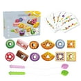thumbnail image 2 of QIPOPIQ Fruit Stringing Game, Lacing Beads Educational Stringing Fruits Threading Beads Lacing Toy, Fine Motor Skill Toys, 2 of 9