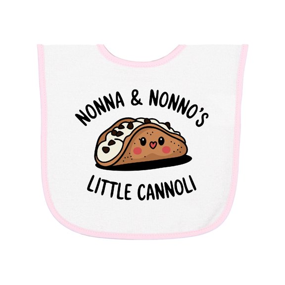 Inktastic Nonna and Nonno's Little Cannoli Cute Italian Grandparents Baby Terry Cloth Bib