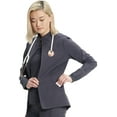 thumbnail image 2 of Cherokee Infinity GNR8 Women Scrubs Jacket Zip Front Plus Size IN320A, 2XL, Pewter, 2 of 5