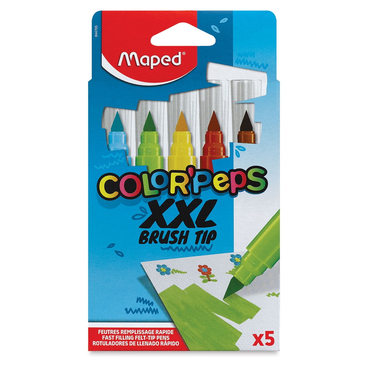 Washable Markers, Broad Bullet Tip, Assorted Colors, 64/set