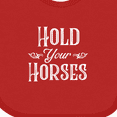thumbnail image 4 of Inktastic Hold Your Horses in White Boys or Girls Baby Bib, 4 of 4