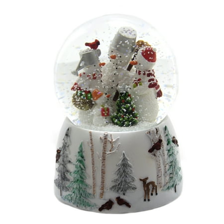 Christmas Story Musical Dallas Christmas SNOWMAN FAMILY GLITTERDOME Glass Musical Waterball 132021 ()