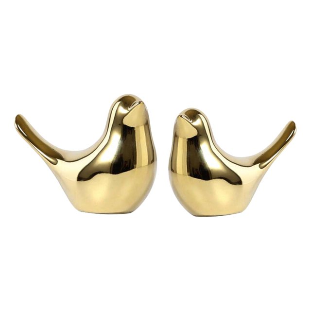 2 Uds., Estatuillas de Pájaros, de Decoración para Decoración de Estantería de Escritorio de Oficina BLESIY Figuras de pájaros