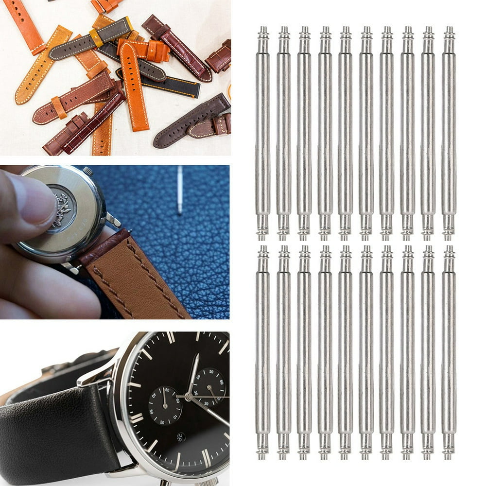 OTVIAP OTVIAP 20pcs Watch Pin Bar Spring Bars Watches Strap Link Wristwatch Band Steel Tool