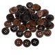 thumbnail image 2 of 50pcs Coffee 4 Agujeros Botones de para Coser en Ropa Decoración 15mm, 2 of 7