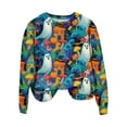 thumbnail image 6 of YDFCWXW Halloween Sweatshirts for Women Long Sleeve Tops Womens Pumpkin Pattern Round Neck T-Shirts Plus Size Funny Blouses Sky Blue, S, 6 of 6