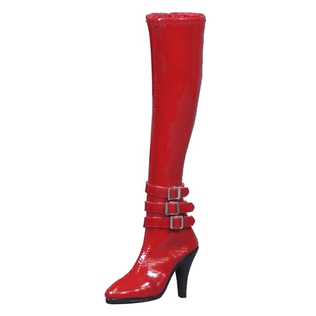 1 / 6 Zip Up Buckle Long for 12 '' Action Figure Red