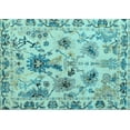 thumbnail image 1 of Ahgly Company Indoor Rectangle Abstract Light Blue Modern Area Rugs, 2' x 4', 1 of 4
