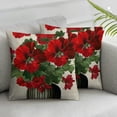 thumbnail image 3 of nygtbtfer Bloom Geranium Floral Pillow  Set of 2 Red Geranium Flowers Spring Summer Decorative Throw Pillow Covers Farmhouse Outdoor Decor Cushion Case for Home Couch Sofa White, 3 of 7