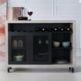 thumbnail image 3 of Furniture of America Raxon Industrial Wood Multi-Storage Buffet in Black, 3 of 7