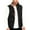 Black, variant on Men's Solid Color Winter Quilted Vest Stand Collar Thick Sleeveless Jacket with Pockets Outdoor Warm Gilet Black Size L