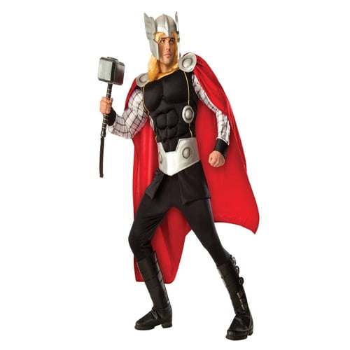 Adults Deluxe Thor Costume Marvel Avengers Superhero Cosplay Fancy Dress New 