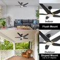 thumbnail image 6 of 52" 5 Blades Black/Gold Ceiling Fan with Remote Control & App Control with Timer and Schedule, 6 of 6