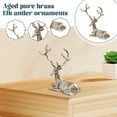 thumbnail image 5 of 2025 CISIL Enchanted Deer Trinkets – Antique Brass Deer Figurine, Vintage Home Decor, Unique Collectible Statue & Whimsical Gift for Women, 5 of 6