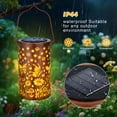 thumbnail image 6 of Qoosea Solar Lantern Outdoor Lantern Decor: Butterfly & Flower Painted Iron Solar Lantern with Warm Light Projection for Yard Garden Patio Outdoor Decorations, 6 of 9