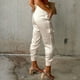 thumbnail image 4 of Joggers de satén con tobillo cónico, joggers de satén para mujer, joggers de satén con cintura elástica elástica, joggers de satén para mujer, funcionalidad inteligente, 4 of 8