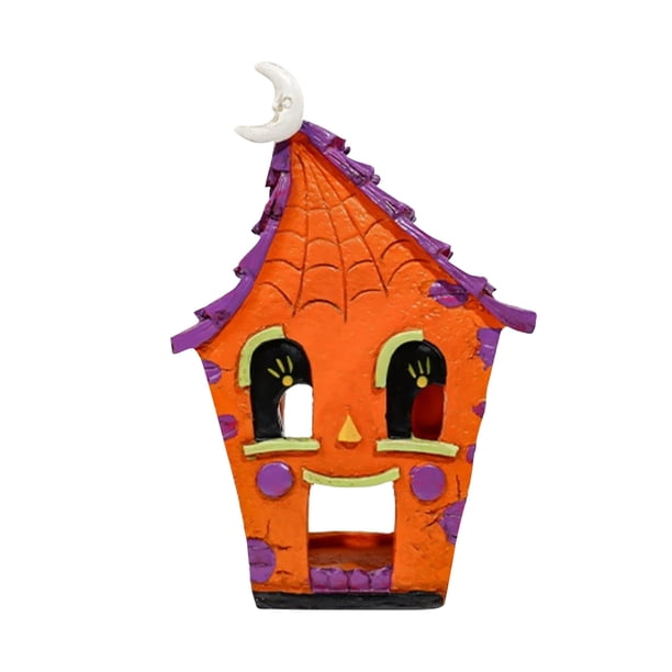 Decoración de Halloween para pecera, calabaza espeluznante, cueva para acuario
