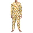 thumbnail image 3 of Salouo Cute Chicken Print Button-Front Long Sleeve Pajama Set for Men, Soft 2Pjs Men's Long Sleeve Sleepwear-XX-Large, 3 of 7