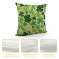 thumbnail image 4 of COMIO  St.Patrick's Day Pillow Covers Clovers Lucky Blessed Decorations Holiday Spring Decorative Pillow Case Decor for Sofa Couch (Green) AK039-12, 4 of 5