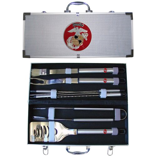 Siskiyou - American Heroes 8-Piece BBQ Set with Hard Case, Unites States Marines 'Retired' - image 2 of 2