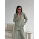 thumbnail image 5 of Conjuntos de 2 Piezas para Mujer: Conjuntos Casuales de Salón, Camisas de Larga con Botones y Pantalones de Pierna Verde XXL, 5 of 9
