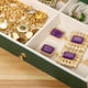 thumbnail image 4 of Minnieouse Caja organizadora portátil para viaje, caja impermeable y anillos, caja de joyería de gran capacidad de piel sintética para viaje Ropa, zapatos y accesorios Miscelánea blanco bicapa, 4 of 6