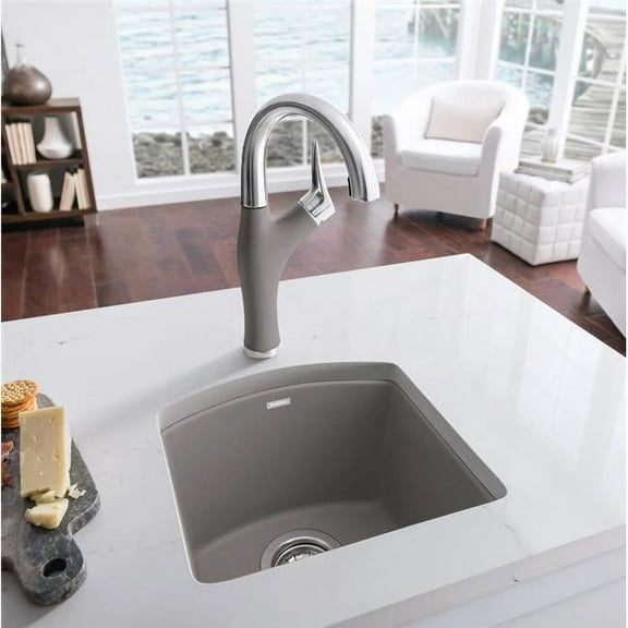 Blanco 443070 15 in. Diamond Dual Deck Bar Sink, Soft White