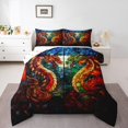 thumbnail image 1 of Erosebridal Magic Dragon Animal Bedding Full Comforter Set, Retro Wildlife Down Comforter, REversible 3 Pieces, Microfiber, 1 of 7