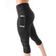thumbnail image 4 of Pantalones de yoga deportivos para niña de culturismo 3/4 con bolsillo para teléfono Pantalón para correr flexible para mujer (XL), 4 of 8