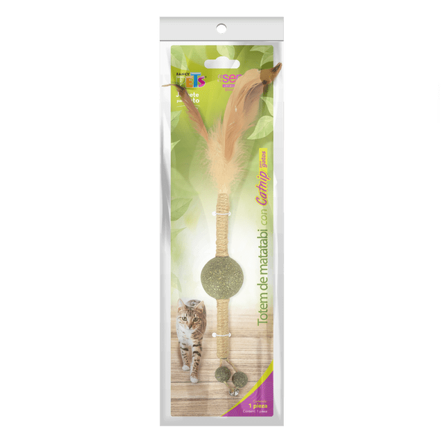 JUGUETE TOTEM DE MATATABI Y CATNIP CON PLUMAS