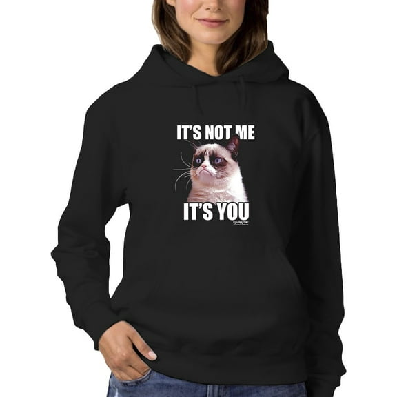 It's Not Me Grumpy Cat Hoodie Women -T-Line Designs, Female 3X-Large