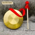 thumbnail image 2 of 15cm 5.9in Chinese Traditional Percussion Instrument Gong With Wooden Hammer Beater Mallet & Hanging String, 2 of 4