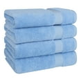 thumbnail image 3 of Cotton Paradise 100% Cotton 4 Piece Turkish Bath Towel Set, Soft Plush Towels Clearance Bathroom Set, Sky Blue, 3 of 6