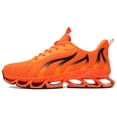 thumbnail image 3 of Sneakers for Women Slip on Fashion Sport Running Tennis Athletic Walking Shoes Gym Runner Trail Shoes Orange Size 8.5, 3 of 9