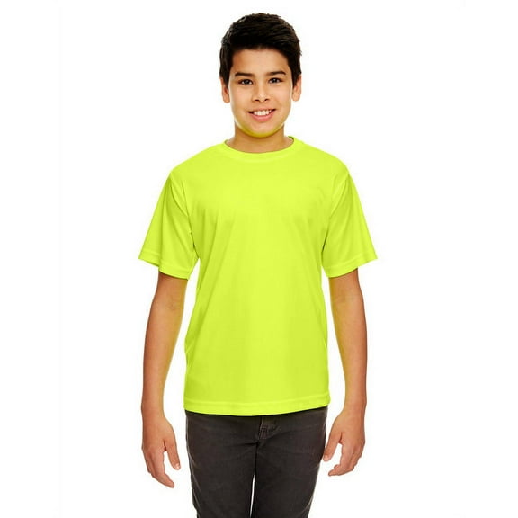 Youth Cool & Dry Sport Performance Interlock T-Shirt - BRIGHT YELLOW - L