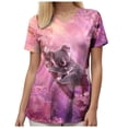 thumbnail image 4 of felwors Print Scrubs for Women Nurse Vet Pediatric with Design Fit Plus Size Scrub Tops 2026 Spring Summer Scrub Shirts (Hot Pink, XL), 4 of 7