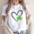 thumbnail image 4 of Camiseta de Manga Corta de Cuello Redondo Impresa de Primavera Superior de las Mujeres, Mezcla Ligera de Poliéster para Uso Diario Y de Fiesta Casual, 4 of 9
