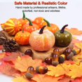 thumbnail image 5 of Decoración de calabazas artificiales, juego de 50 calabazas artificiales para decoración otoñal, minicalabazas falsas, piñas, hojas de arce, bellotas, granadas y variedad, 5 of 5