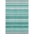 thumbnail image 2 of Addison Rugs Mayfield Washable Transitional Stripes Aqua Rectangle Rug, 9' x 12', 2 of 6