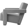 thumbnail image 4 of MEXIYA Hughe Modern Grey Textured Velvet Upholstered Accent Lounge Arm Chair…, 4 of 7