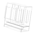 thumbnail image 2 of Dispensador de tarjetas acrílicas con 3 ranuras para organizar sobres, antideslizante. Base transparente, 2 of 7
